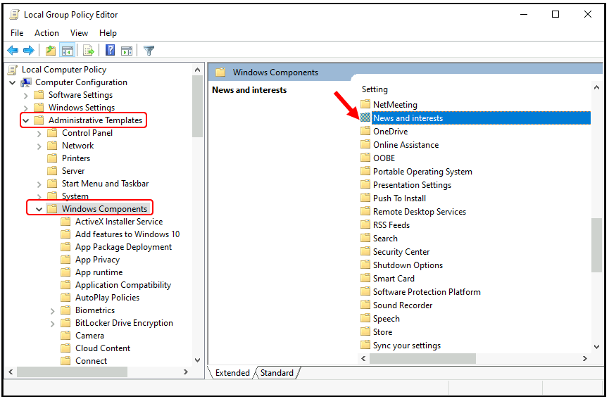Turn Off Windows 10 News and Interests on the Taskbar using MEM Intune | Group Policy - Fig.3