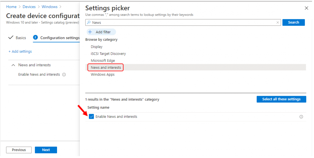 Turn Off Windows 10 News and Interests on the Taskbar using MEM Intune | Group Policy - Fig.6