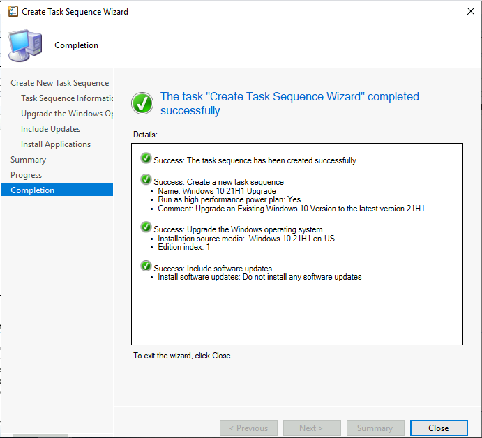 Windows 10 21H1 Upgrade Using SCCM Task Sequence | ConfigMgr