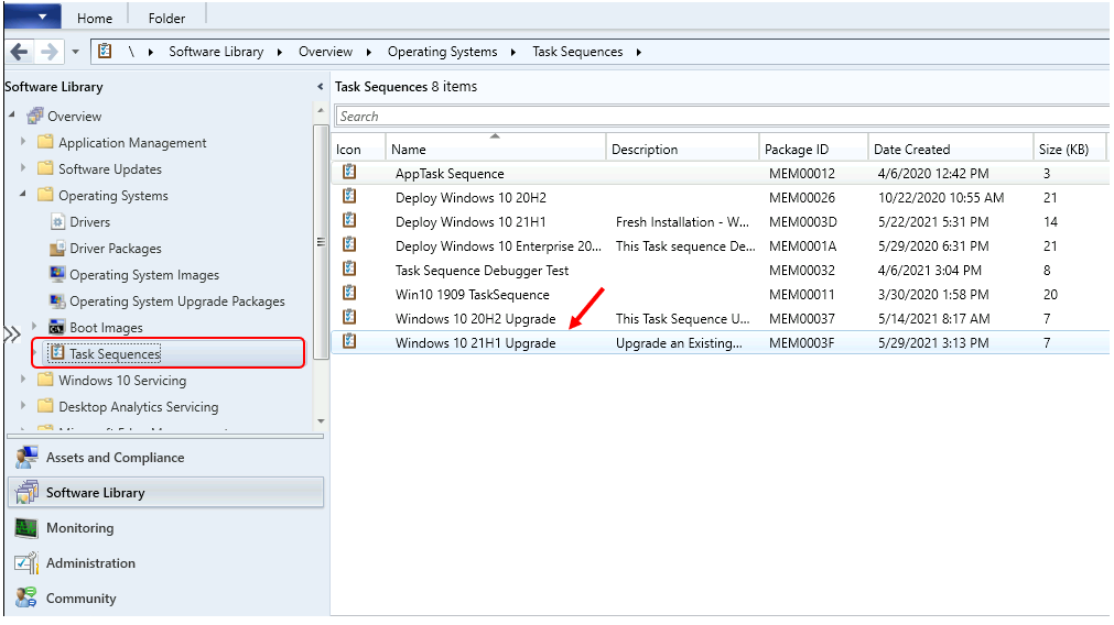 Windows 10 21H1 Upgrade Using SCCM Task Sequence | ConfigMgr