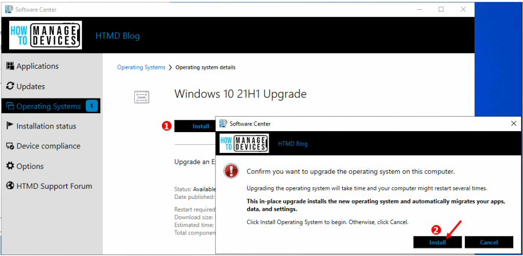 Windows 10 21H1 Upgrade Using SCCM Task Sequence | ConfigMgr