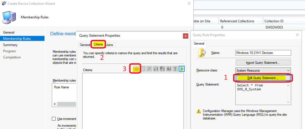 How to Create SCCM Windows 10 21H1 Device Collection Using WQL Query ConfigMgr | Endpoint Manager