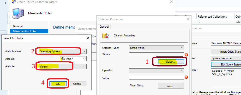 How to Create SCCM Windows 10 21H1 Device Collection Using WQL Query ConfigMgr | Endpoint Manager