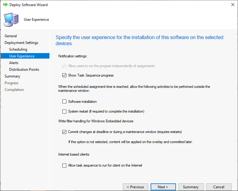 sccm deploy windows 10 feature update