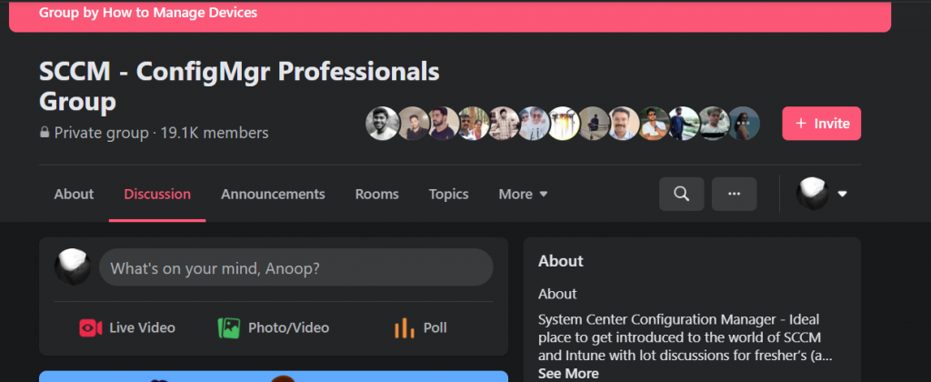 Largest ConfigMgr SCCM Intune Facebook Community
