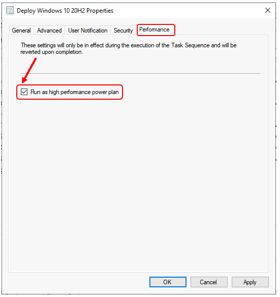 Easy Steps to Run SCCM Task Sequence with High Performance Power Plan | ConfigMgr - Fig.2