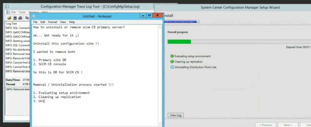 Uninstall Remove SCCM Primary Site | ConfigMgr CB | Configuration Manager | Endpoint Manager
