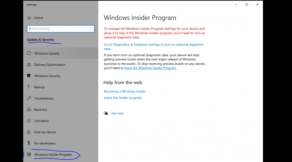 Download Install Windows 10 Insider Build 1