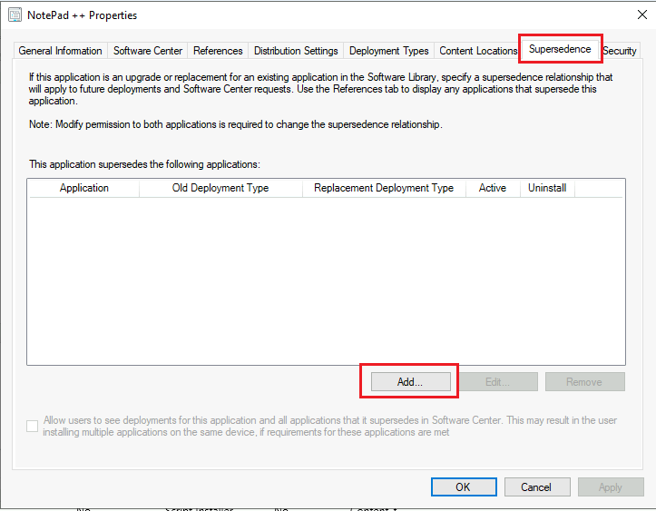 Easy method to use SCCM Application Supersedence | ConfigMgr