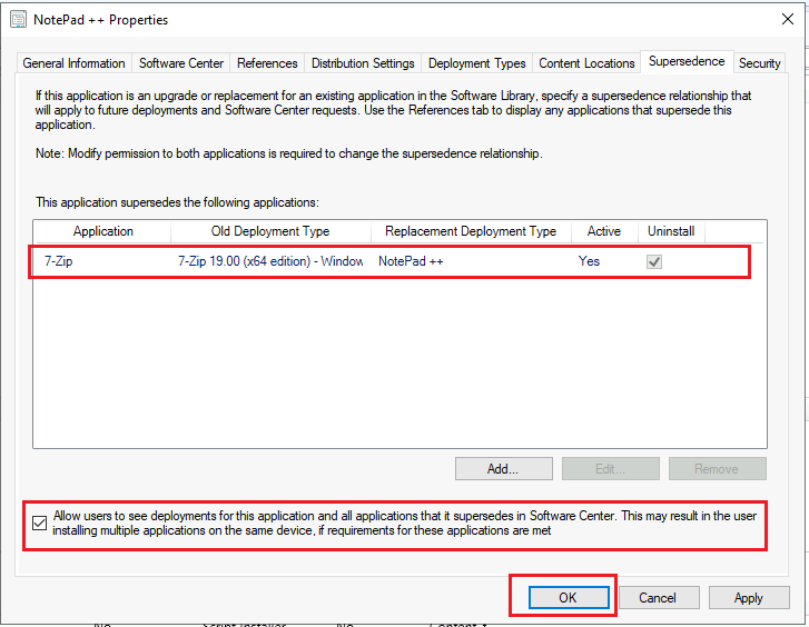 Easy method to use SCCM Application Supersedence | ConfigMgr