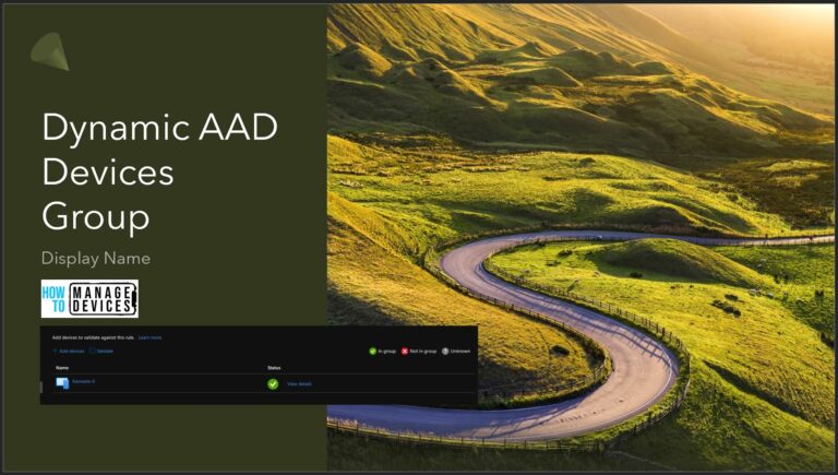 Azure AD Dynamic Device Group Using Display Name Property