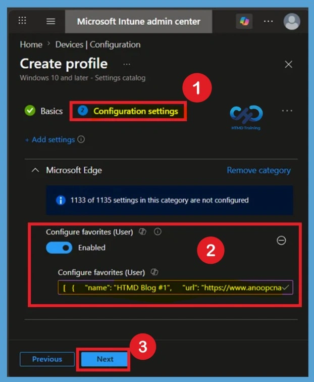 How to Configure Microsoft Edge Managed Favorites using Intune for Centralized Bookmark Management - Fig.6