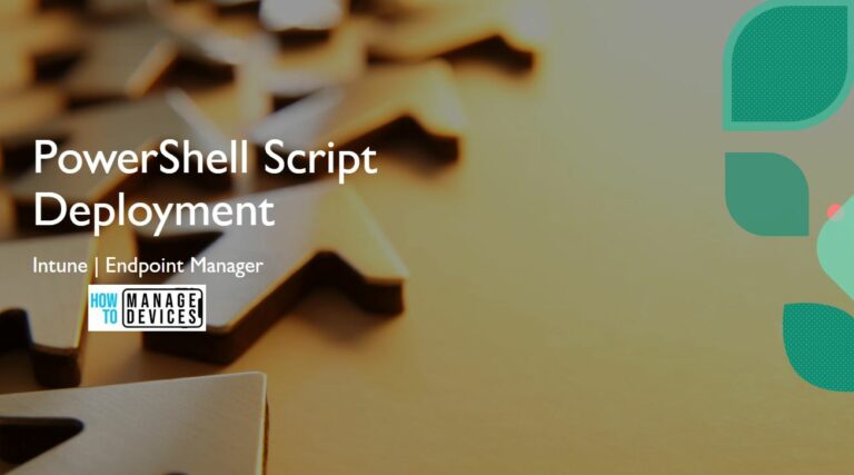 Deploy Powershell Script using Intune