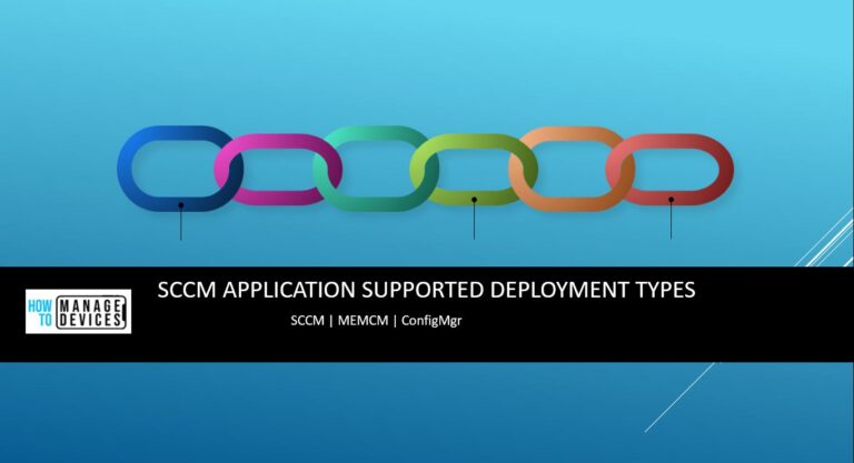 SCCM Application Supported Deployment Types