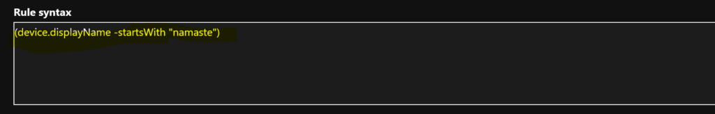 Azure AD Dynamic Device Group Using Display Name Property | Azure Virtual Desktop | VM Name 4