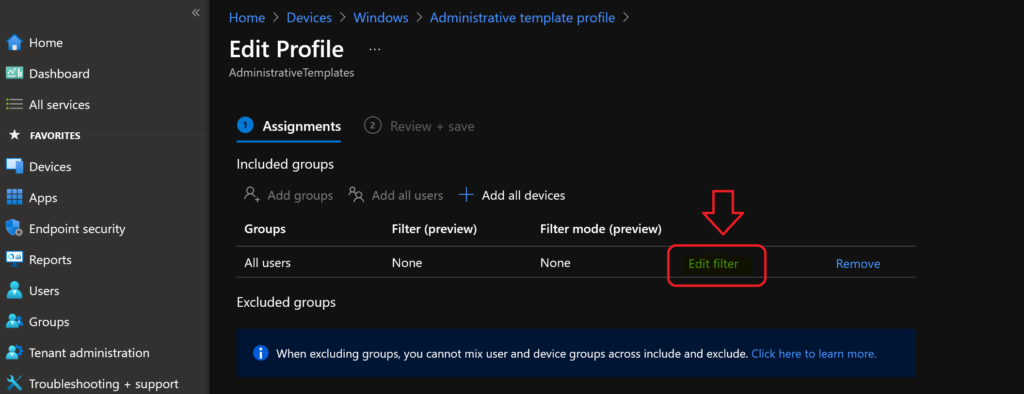 MEM Intune: Create Assignment Filters for Azure Virtual Desktop Single Session Windows 10 | AVD 3