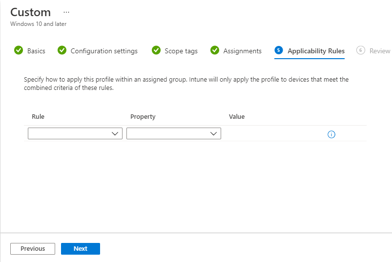 Intune Policy Applicability Rules 