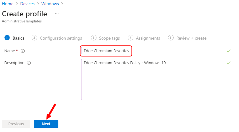 Configure Edge Chromium Favorites Using Intune | Endpoint Manager - Fig.2