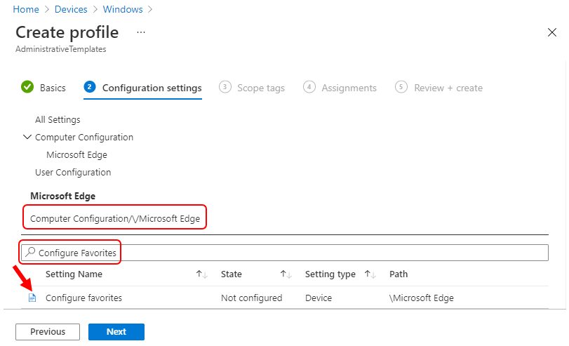 Configure Edge Chromium Favorites Using Intune | Endpoint Manager