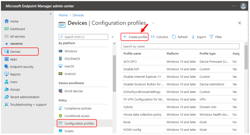 Create Policy using Intune Settings Catalog | Endpoint Manager