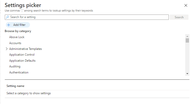 Create Policy using Intune Settings Catalog | Endpoint Manager