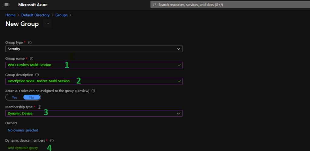 AVD Azure AD Dynamic Device Group for Windows 10 Multi-Session | Enterprise for Virtual Desktops