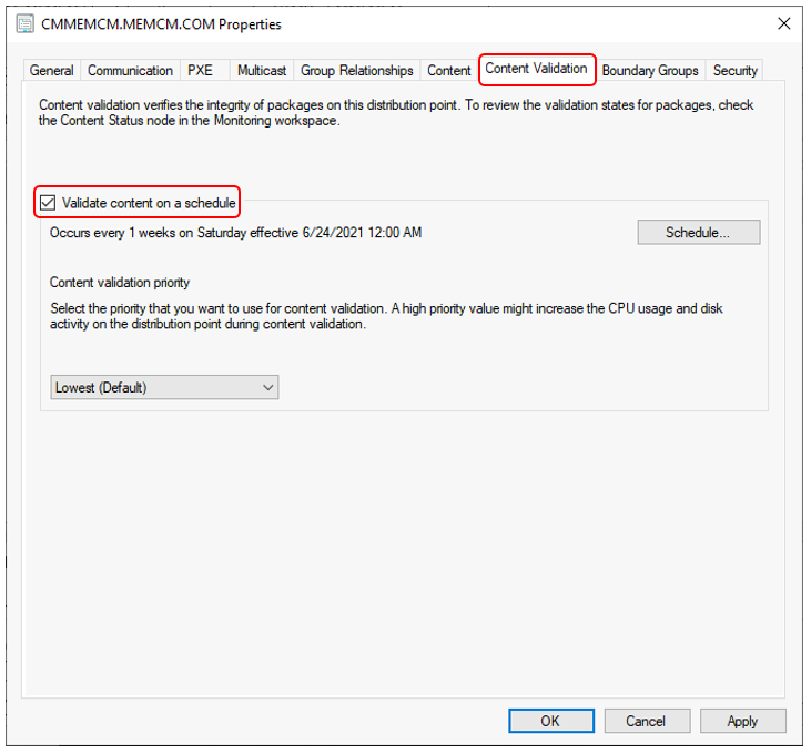 SCCM Validate Content on a schedule | ConfigMgr 