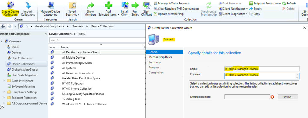 Create SCCM Collection for Co-Managed Devices