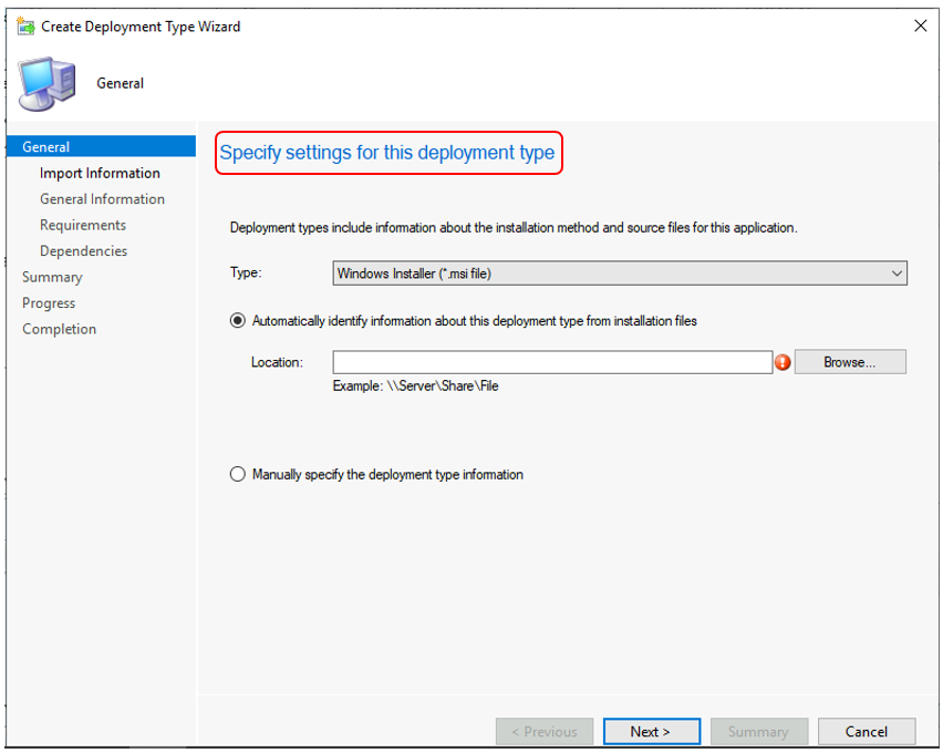 SCCM Application Supported Deployment Types | ConfigMgr