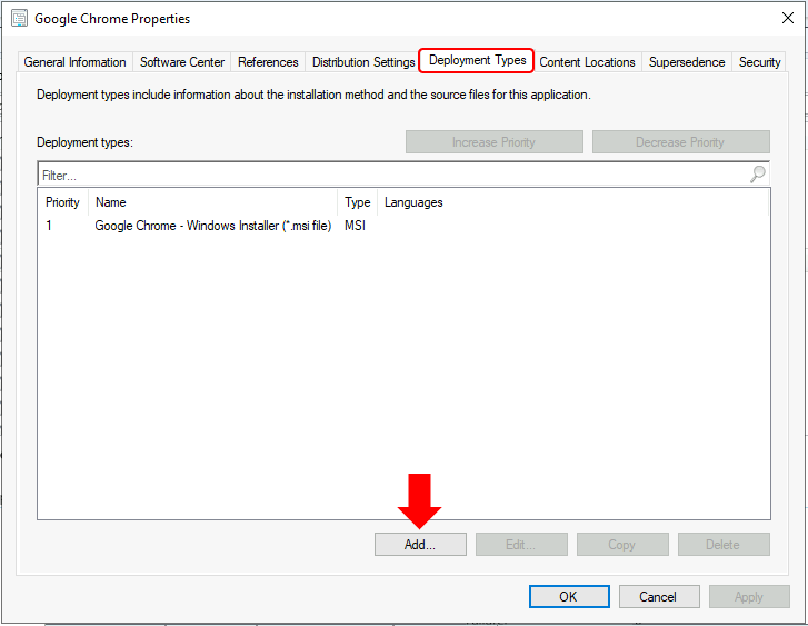 SCCM Application Supported Deployment Types | ConfigMgr