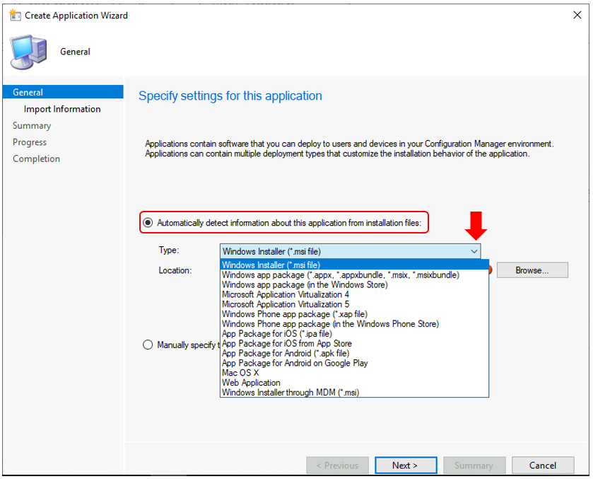 SCCM Application Supported Deployment Types | ConfigMgr