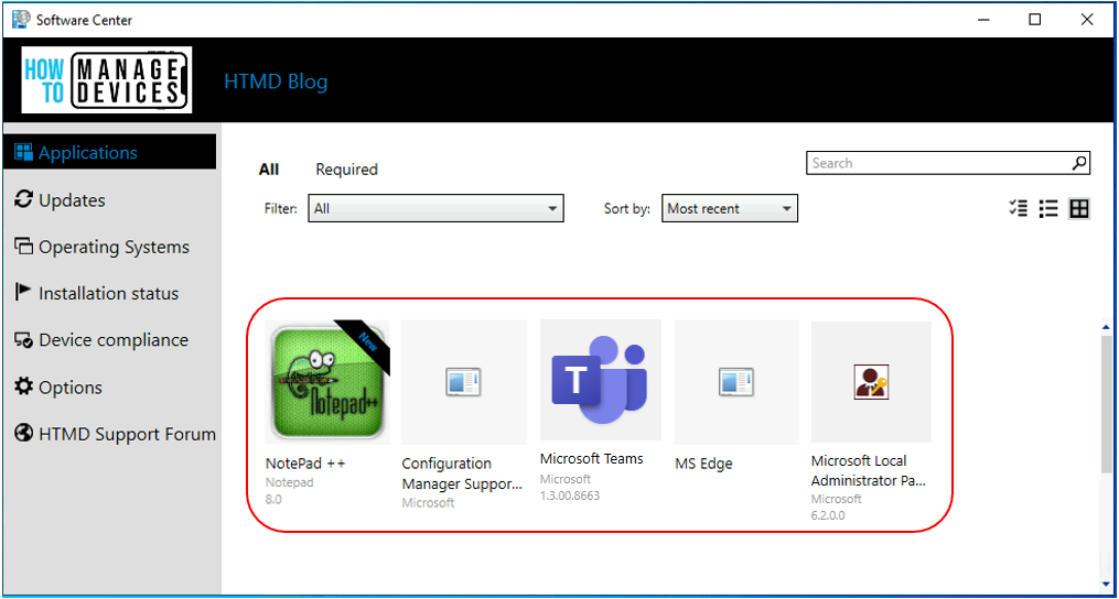 Display Featured Apps in Software Center from SCCM Fig.4