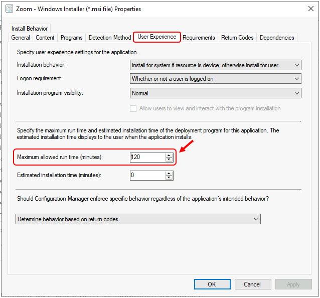 Increase SCCM Maximum Run Time for Application  | ConfigMgr