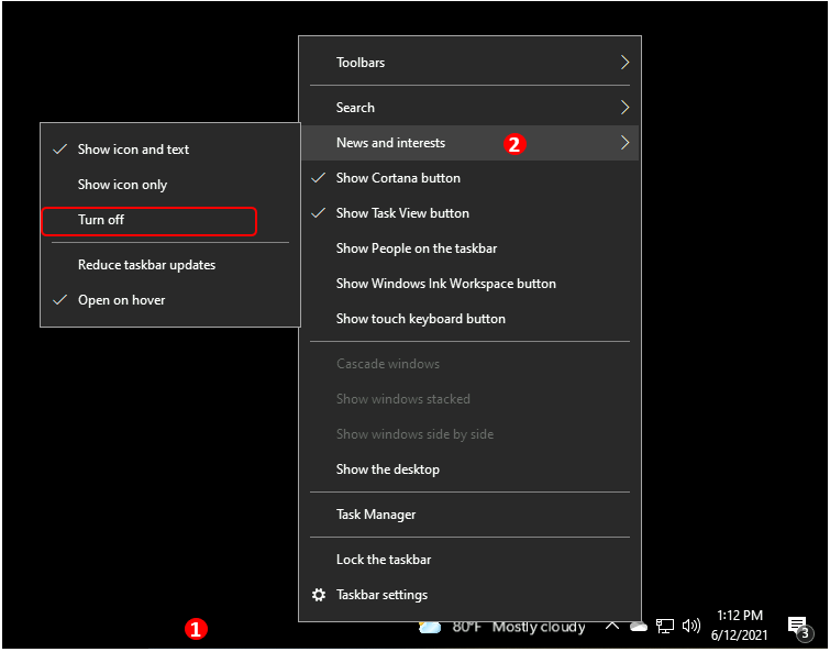 Turn Off Windows 10 News and Interests on the Taskbar using MEM Intune | Group Policy - Fig.2