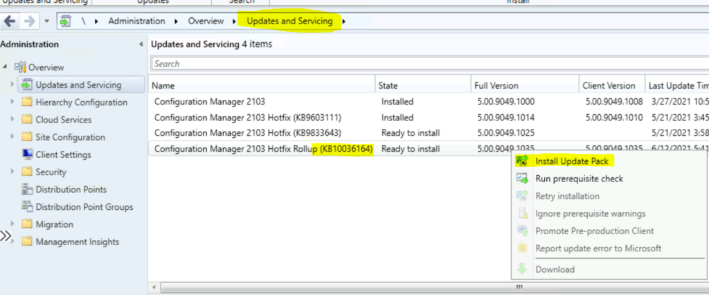 New SCCM 2103 Hotfix Rollup Update KB10036164 | List of Fixes for Configuration Manager 2103 | ConfigMgr - Fig.1