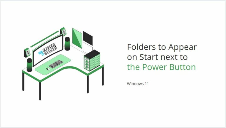 Windows 11 Folders to Appear on Start next to the Power Button