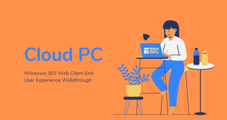 Windows 365 Cloud PC Web Client End User Experience