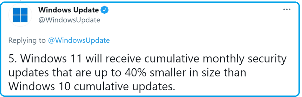 Windows 11 Quality Updates Feature Updates Driver Updates Firmware Updates | CUs are 40% Smaller