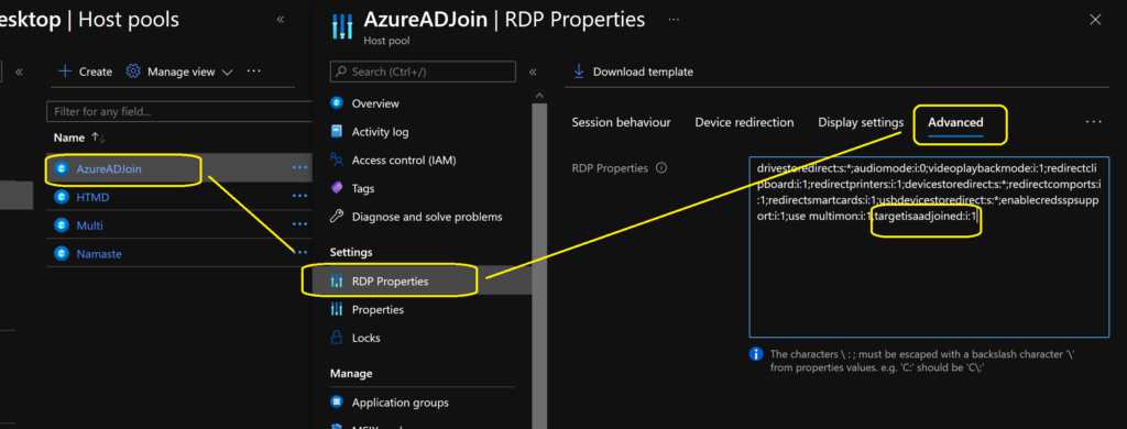 How to Add Azure Virtual Desktop Session Host to Azure AD Join Guide WVD AVD Special RD Settings for AVD Azure AD Joined