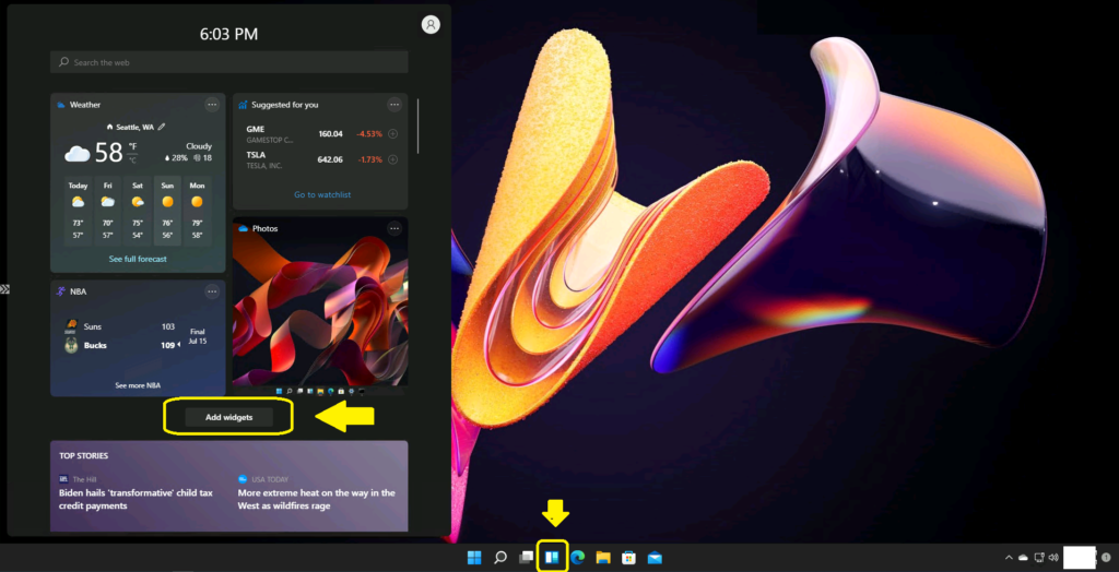 What is the Windows 11 Entertainment widget?