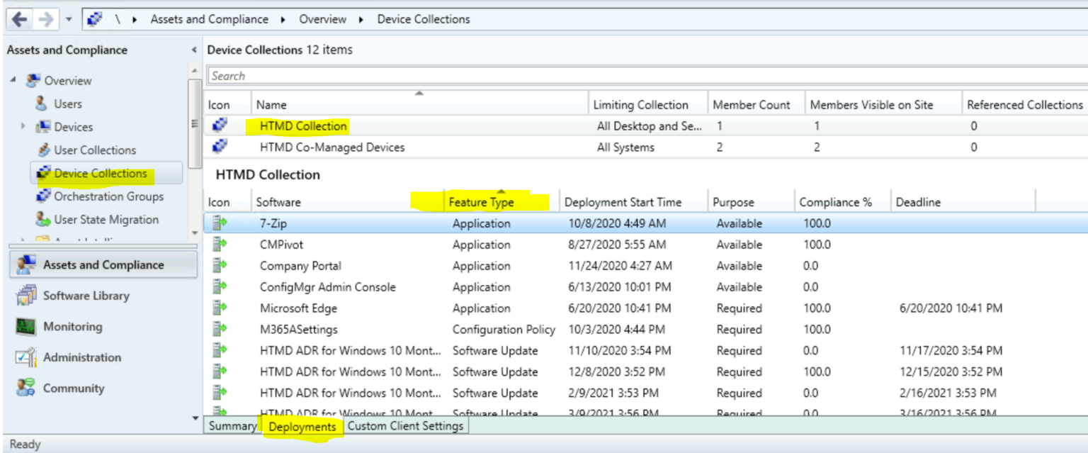 The Easiest Way To Find Deployments Targeted To A Collection In SCCM
