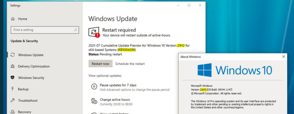 Windows 10 21H2 Build is Released to Insider Channel