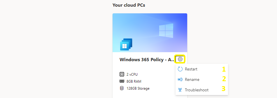 Windows 365 Cloud PC Web Client Experience Walkthrough