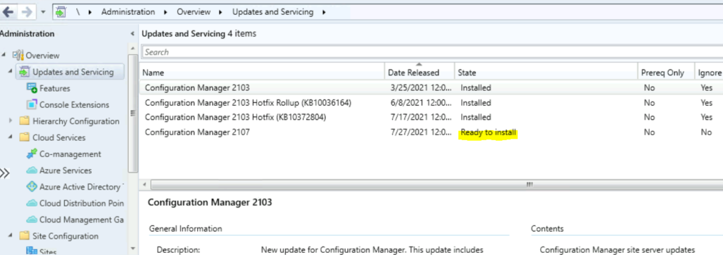 SCCM 2107 is Released How to Upgrade to ConfigMgr 2107 4 ConfigMgr 2107 is Released How to Upgrade to SCCM 2107 Step by Step Guide
