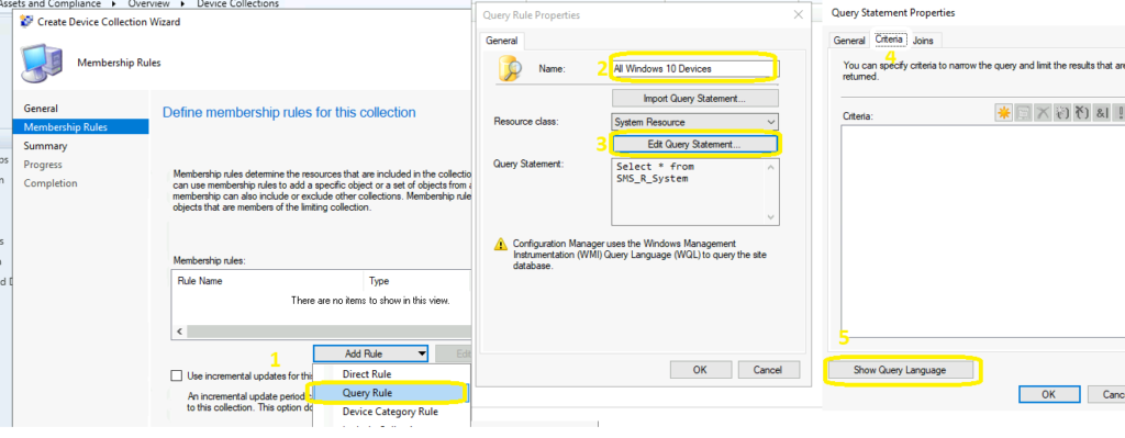 SCCM Collection Best Practices to Create a Dynamic Collection