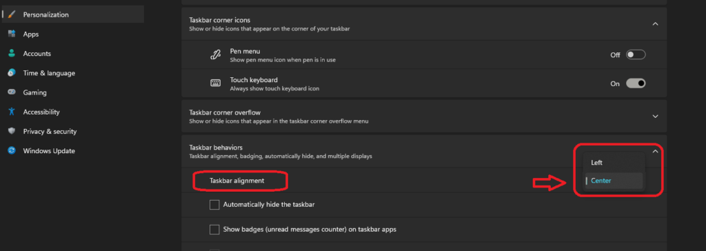 Windows 11 Start Menu Taskbar Alignment Options | How to align Center or Left - Fig.2