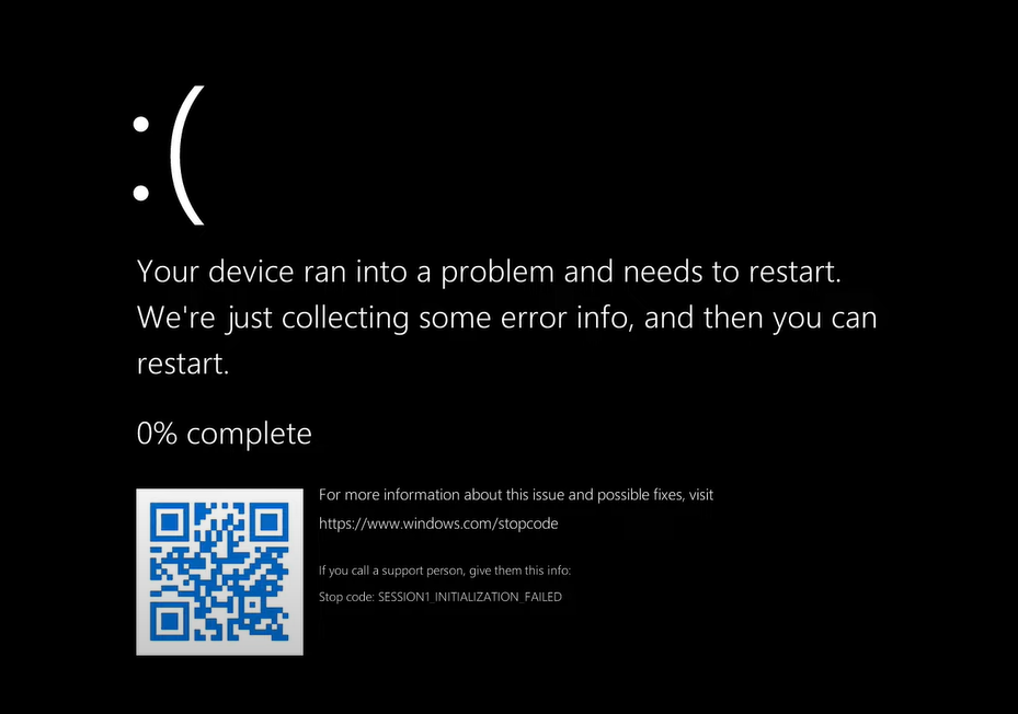 Windows 11 New Black Screen of Death BSOD - Fig.1