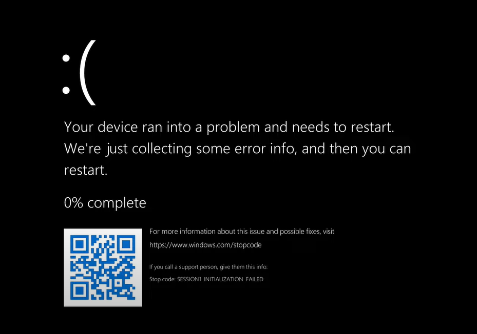 Windows 11 New Black Screen of Death BSOD