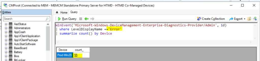 How to Collect Intune Error Details using SCCM CMPivot Best Option 5 How to Collect Intune Error Details using SCCM CMPivot Best Option - Fig.5
