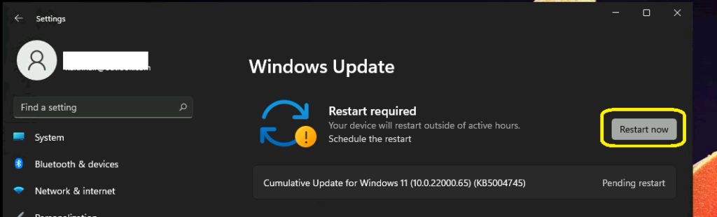 First Windows 11 update experience